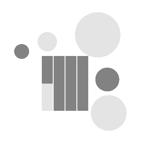 A logo that is a graph with circles around